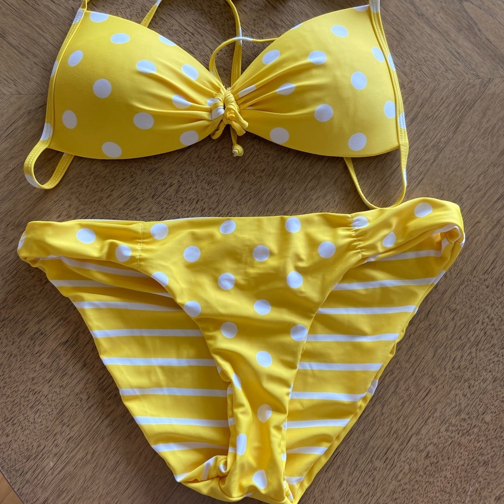 Itsy bitsy teeny weeny yellow polka dot bikini